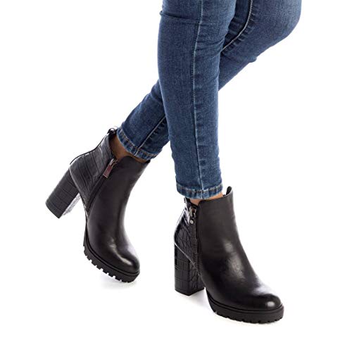 XTI - Botín Casual con Tacón para Mujer - Color Negro