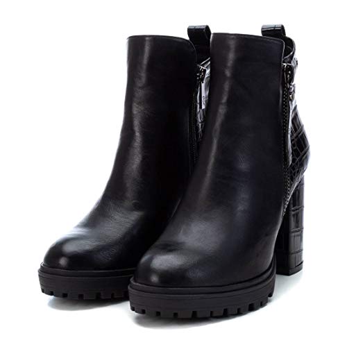 XTI - Botín Casual con Tacón para Mujer - Color Negro