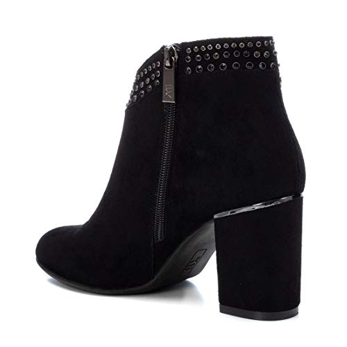 XTI - Botín Casual de Tela con Tacón Bajo para Mujer -