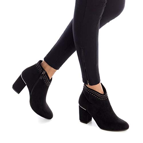 XTI - Botín Casual de Tela con Tacón Bajo para Mujer -