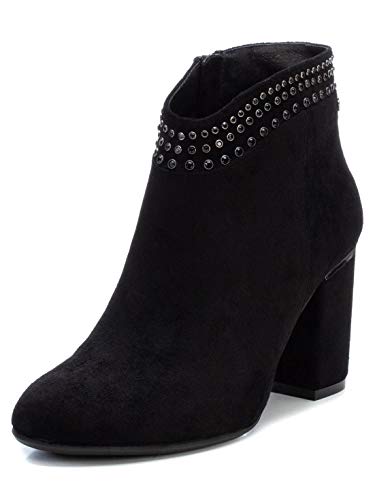 XTI - Botín Casual de Tela con Tacón Bajo para Mujer -