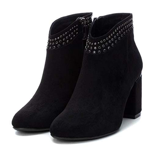 XTI - Botín Casual de Tela con Tacón Bajo para Mujer -