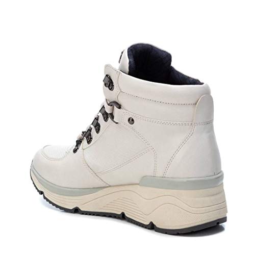 XTI - Botín Casual para Mujer - Cierre con Cordones - Color Blanco
