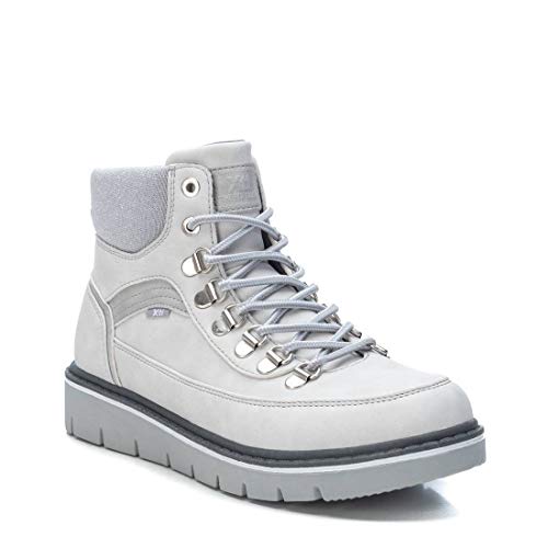 XTI - Botín Militar para Mujer - Cierre con Cordones - Color Blanco