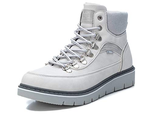 XTI - Botín Militar para Mujer - Cierre con Cordones - Color Blanco