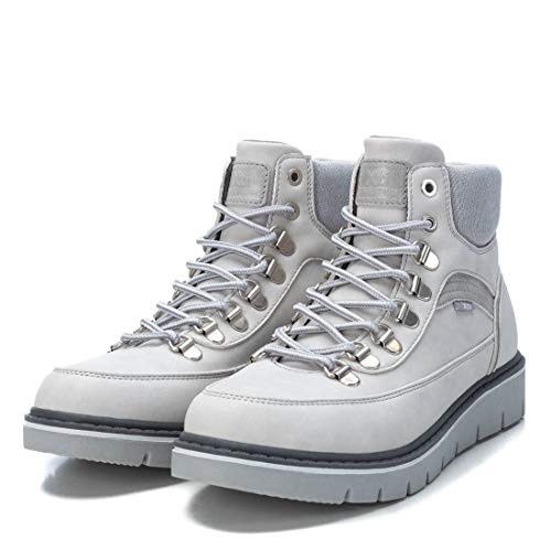 XTI - Botín Militar para Mujer - Cierre con Cordones - Color Blanco