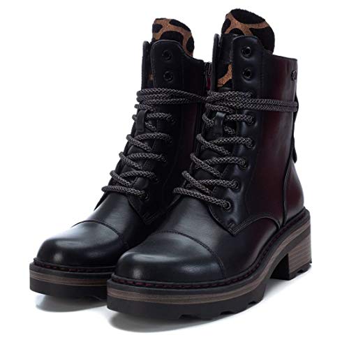 XTI - Botín Militar para Mujer - Color Negro
