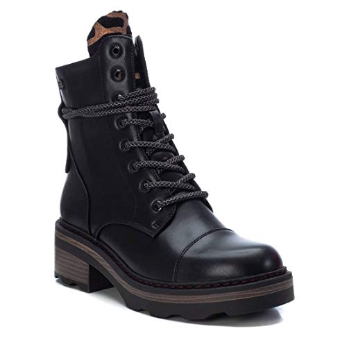 XTI - Botín Militar para Mujer - Color Negro