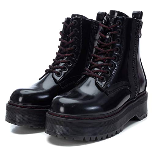 XTI - Botín Militar para Mujer - Color Negro