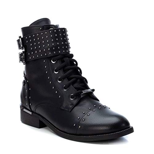 XTI - Botín Militar para Mujer - Color Negro