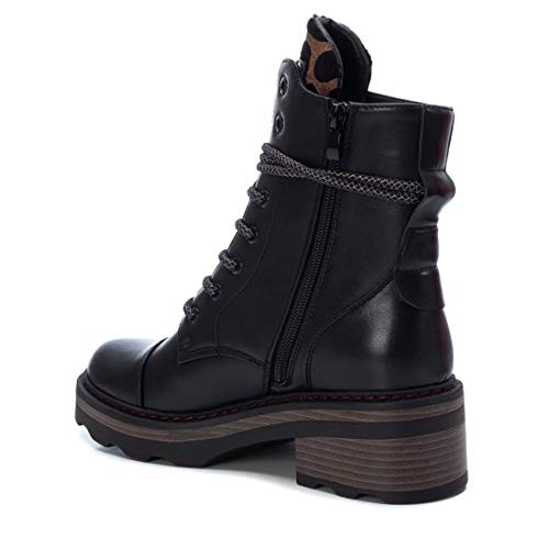 XTI - Botín Militar para Mujer - Color Negro