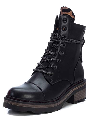 XTI - Botín Militar para Mujer - Color Negro