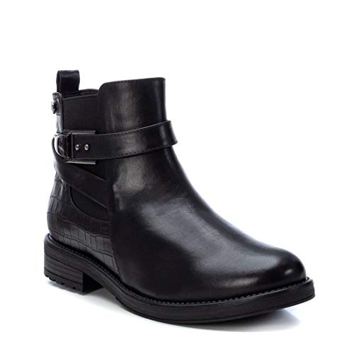 XTI - Botín Motera para Mujer - Color Negro