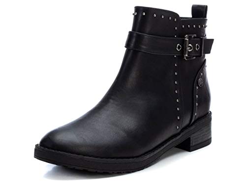 XTI - Botín Motera para Mujer - Color Negro