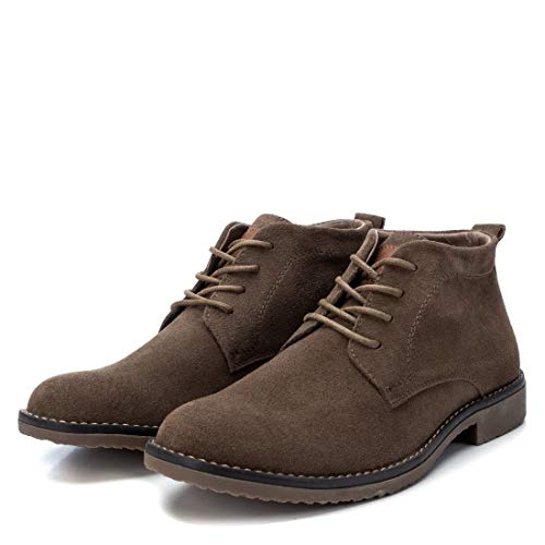 XTI - Botín Oxford de Piel para Hombre - Color Taupe - Talla 41