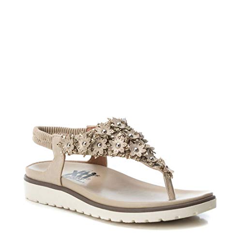 XTI Sandalia Esclava XTI048876 para Mujer Gold 38