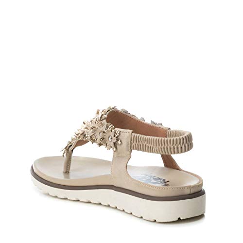 XTI Sandalia Esclava XTI048876 para Mujer Gold 38