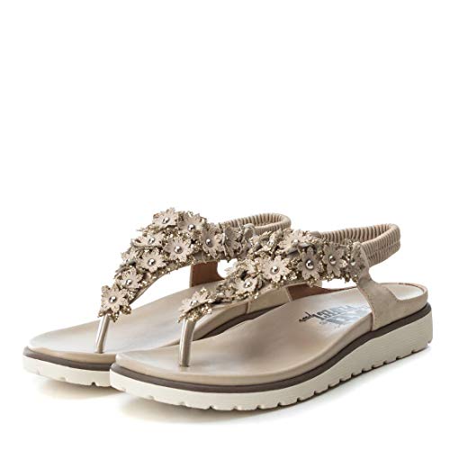 XTI Sandalia Esclava XTI048876 para Mujer Gold 38
