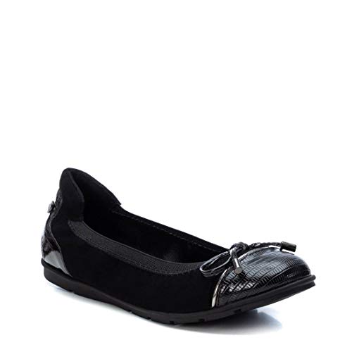XTI - Zapato Bailarina para Mujer - Color Negro - Talla 39