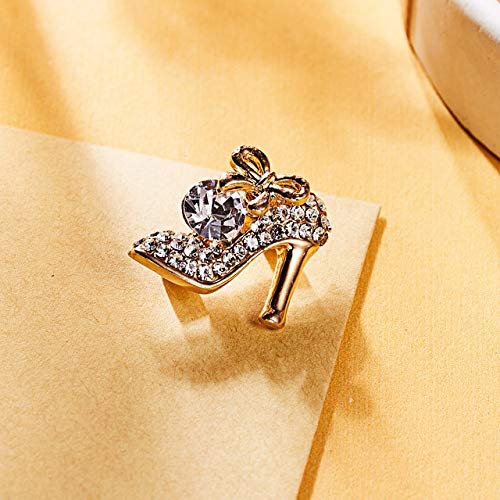 XZFCBH Cristal Antiguo de Oro Guitarra Bicicleta Arco Flor Tacones Altos Paraguas broches para Mujeres Boda Dama de Honor Rhinestone Fiesta Pin 9