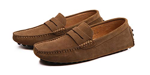 Yaer Zapatos hombre Mocasines calzado plano-Mocasines para hombre (Khaki EU43)