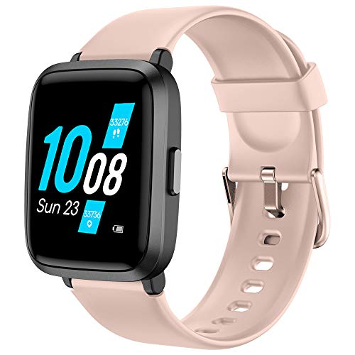 YAMAY Smartwatch con Oxímetro de Pulso Esfigmomanómetro y Pulsómetro Reloj Inteligente Impermeable para Hombre Mujer, Pulsera de Actividad Inteligente podómetro con Cronómetro para Android iOS