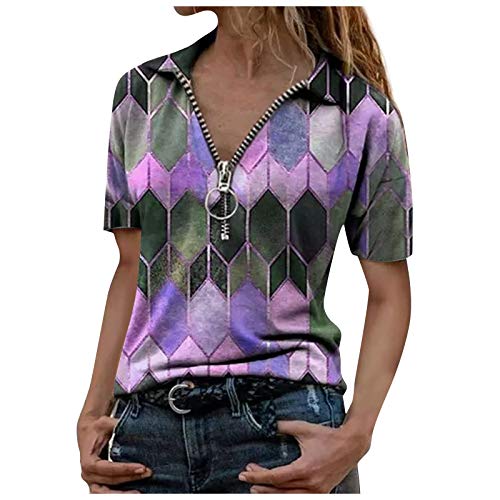 YANFANG Blusa Tops para Mujer Camiseta Hoodies Talla Grande de Manga Larga con estanmpado Suelta Tie-Dye Impreso Bordado Cuello para Invierno Casual