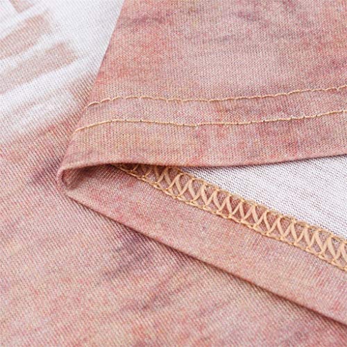 YANFANG Camiseta Moda para Mujer,Basica Suelto Verano T-Shirt,Color Block Tie-Dye Sin Mangas con Cuello En V Casual Tanques Tops （S-2Xl）,Multicolor,S/M/L/XL/XXL