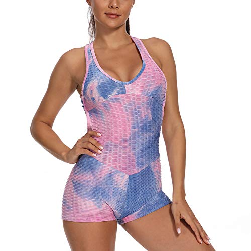 YANFANG Pantalones de Yoga de Monos de Cintura Alta para Ejercicios de Levantamiento de Cadera con Burbujas para Mujer Ropa Gym Mujer,para Running Training Fitness,Estiramiento Yoga y Pilates