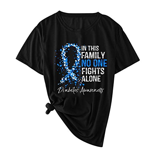 YANFANG Tops Casual Informal Mujer,Camisa de Manga Corta de Moda para Mujer Camiseta Informal con Estampado de Camiseta Deportivo,Fitness,devertidas