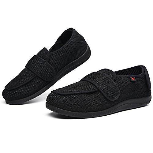 YISHIO Los Zapatos ortopédicos for la Diabetes Mujeres de los Hombres Hallux valgus Zapatillas Edema Ultra-Ancha Ajustables facilitar el Las Personas Edad Avanzada con Fascitis Plantar Unisex