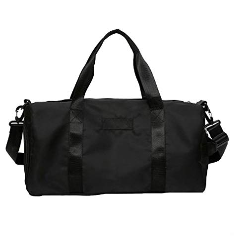 YMXLJJ Female Fitness Bag,Separación seca y húmeda,Bolsa de zapatos dependiente,Bolsa de viaje de corta distancia Masculino, Negro, L