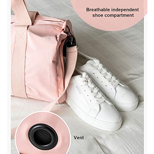 YMXLJJ Female Fitness Bag,Separación seca y húmeda,Bolsa de zapatos dependiente,Bolsa de viaje de corta distancia Masculino, Negro, L