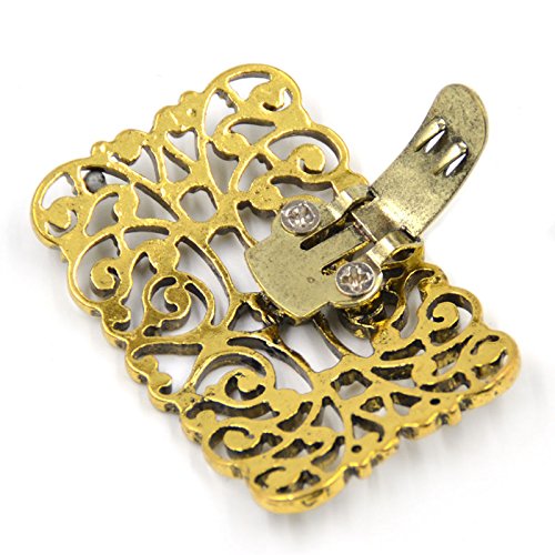 YNuth 2 Piezas de Clips Decorativos de Metal para Zapatos del Diseño de Tótem del Estilo Retro