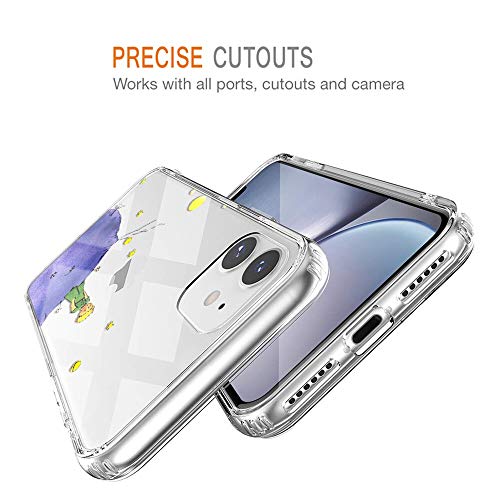 Yoedge Funda iPhone 11 Ultra Slim Cárcasa Silicona Transparente con Dibujos Animados Diseño Patrón [El Principito] Resistente Bumper Case Cover para iPhone 11 Smartphone (Púrpura)
