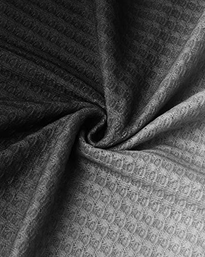 YOINS Mujer Suéter Manga Larga Pullover Gradiente Jersey con Cuello En V Suéter Camiseta Deportiva Casual Top Primavera Y Verano Negro L