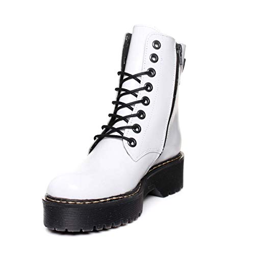 YOKONO Botin Cordon Piso Cosido Mujer Blanco 41