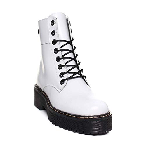 YOKONO Botin Cordon Piso Cosido Mujer Blanco 41