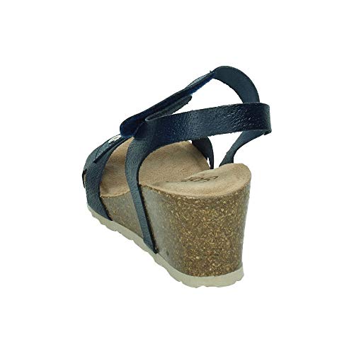 YOKONO CADIZ-073 Sandalias CUÑA Piel Mujer Sandalias Marino 39