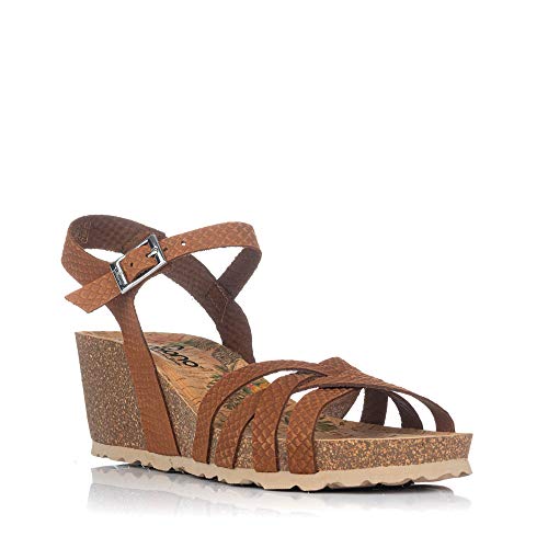 YOKONO CALPE-005F Sandalia Piel CUÑA Bio Mujer Cuero 41