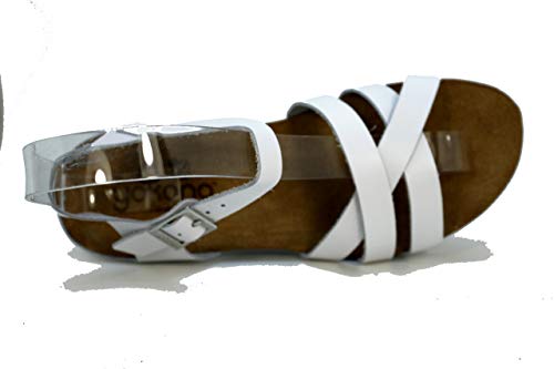 Yokono CAPRI-006 Vaquetilla Mujer cuña Bio (41 EU, Blanco)