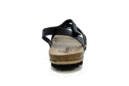 YOKONO Chipre 100 Sandalia Bio Piel grabadada Velcro (Negro, Numeric_40)