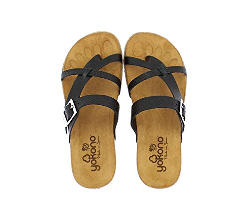 YOKONO Chipre 101 Vaq/Vaq.Serp, Chanclas Mujer, Negro (Negro 004), 38 EU