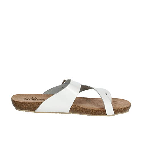 Yokono Ibiza-013 Sandalia Bio, Ajuste Dedo (Blanco, Numeric_37)