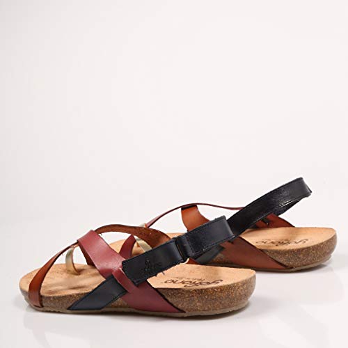 Yokono Ibiza 718 Multi Burdeos, Sandalia Plana para Mujer, 41