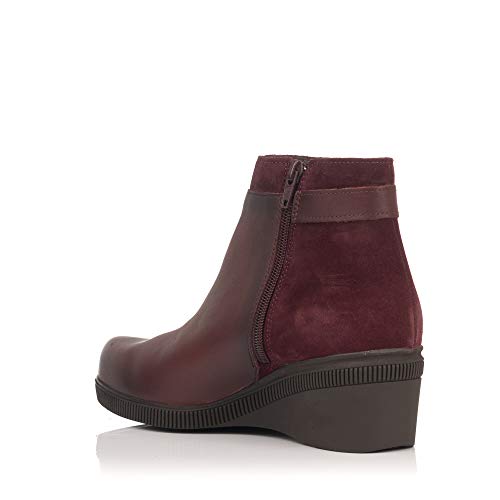 YOKONO LOIRA-013 Botin Combinado CUÑA Mujer Burdeos 40