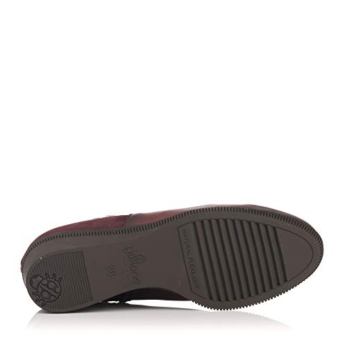 YOKONO LOIRA-013 Botin Combinado CUÑA Mujer Burdeos 40