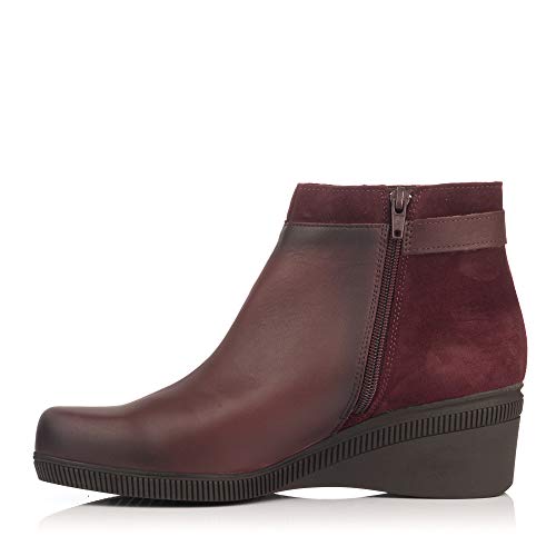 YOKONO LOIRA-013 Botin Combinado CUÑA Mujer Burdeos 40