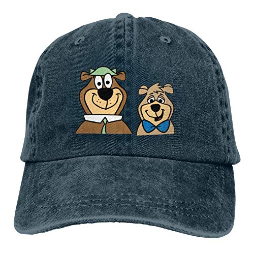 Yuanmeiju Gorra de Mezclilla Yogi Bear and Boo Boo Unisex Vintage Jeans Baseball Hat Adjustable Denim Cap Trucker Hat