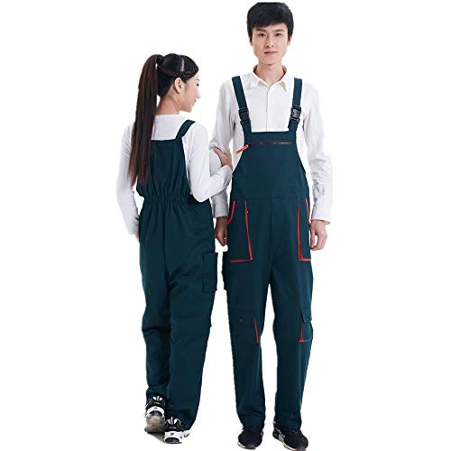 YUNSW Jardinero Pantalones Hombres Y Mujeres Monos Siameses Tirantes Pantalones Cuatro Estaciones Instalación De Mantenimiento De La Máquina Herramientas De Protección Laboral Resistentes Al Desgaste